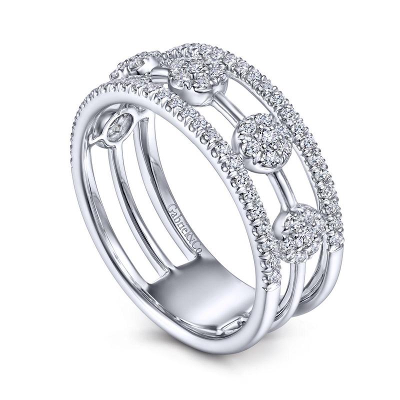 Gabriel & Co. 14k White Gold Lusso Diamond Ring