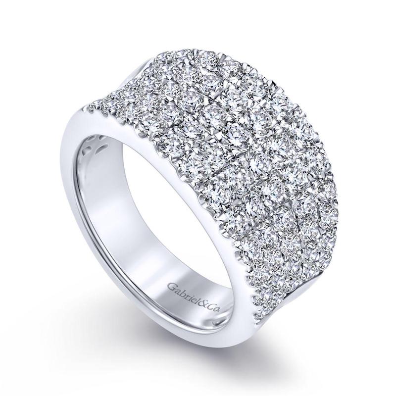 Gabriel & Co. 14k White Gold Lusso Diamond Ring