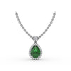 Fana Emerald and Diamond Teardrop Necklace