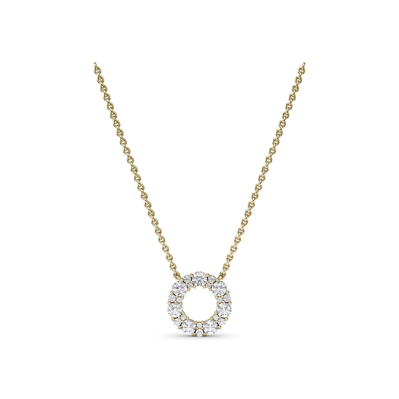 Fana Shared Prong Diamond Circle Necklace