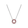 Fana Shared Prong Ruby and Diamond Circle Necklace