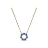 Fana Shared Prong Sapphire and Diamond Circle Necklace