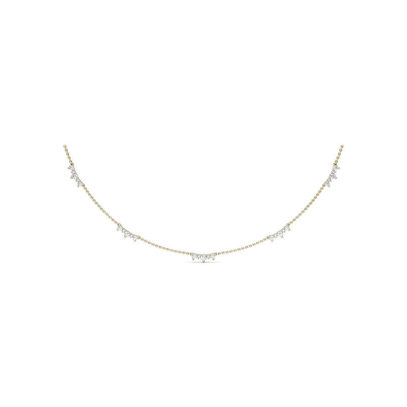 Fana Five Stone Diamond Station Necklace