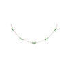 Fana Five Stone Emerald and Diamond Station Necklace