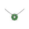 Fana Emerald Flower Cluster Necklace