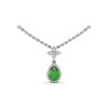 Fana Emerald and Diamond Teardrop Necklace