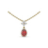 Fana Ruby and Diamond Teardrop Necklace