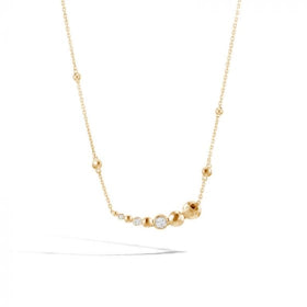 JOHN HARDY 18K GOLD DOT WOMEN'S DIAMOND NECKLACE