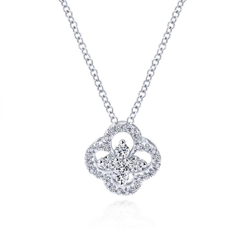 Gabriel & Co. 14k White Gold Lusso Diamond Necklace