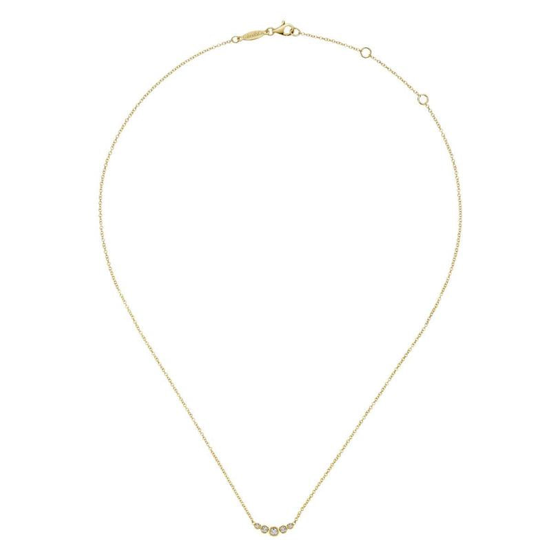 Gabriel & Co. 14k Yellow Gold Lusso Diamond Bar Necklace