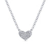 Gabriel & Co. 14k White Gold Eternal Love Diamond Heart Necklace