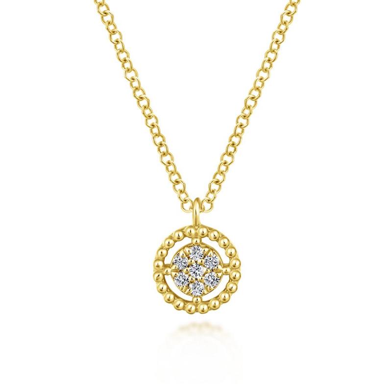 Gabriel & Co. 14k Yellow Gold Bujukan Diamond Necklace