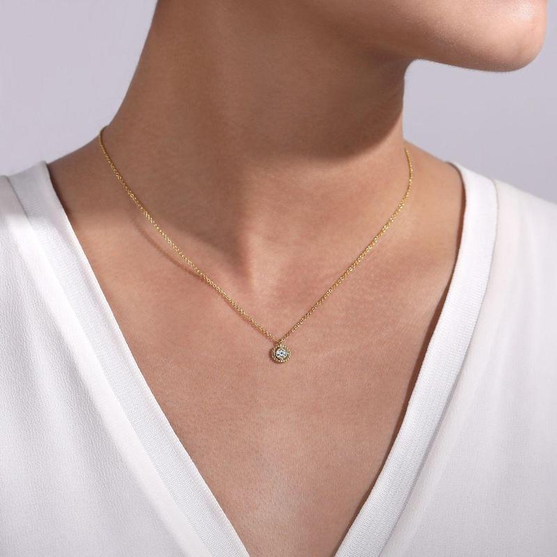 Gabriel & Co. 14k Yellow Gold Bujukan Diamond Necklace