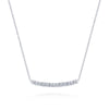 Gabriel & Co. 14k White Gold Lusso Diamond Bar Necklace