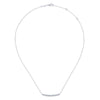 Gabriel & Co. 14k White Gold Lusso Diamond Bar Necklace