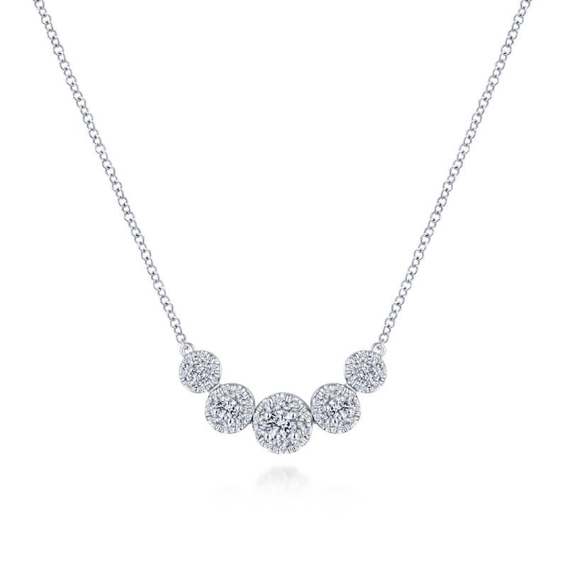 Gabriel & Co. 14k White Gold Lusso Diamond Bar Necklace