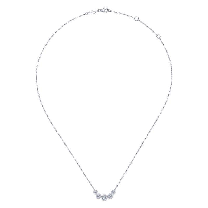 Gabriel & Co. 14k White Gold Lusso Diamond Bar Necklace