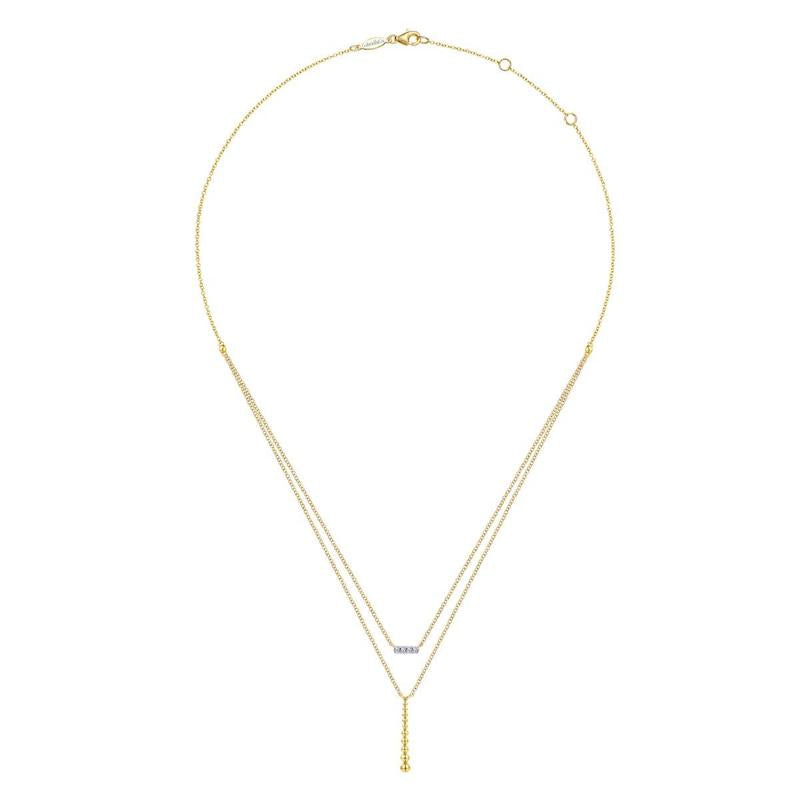 Gabriel & Co. 14k Yellow Gold Bujukan Diamond Necklace