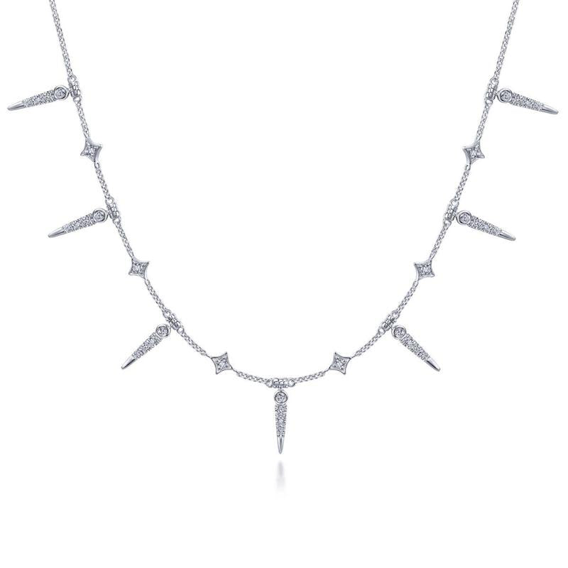 Gabriel & Co. 14k White Gold Kaslique Diamond Necklace