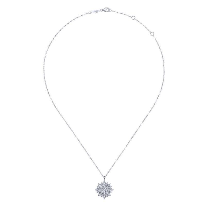 Gabriel & Co. 14k White Gold Lusso Diamond Necklace