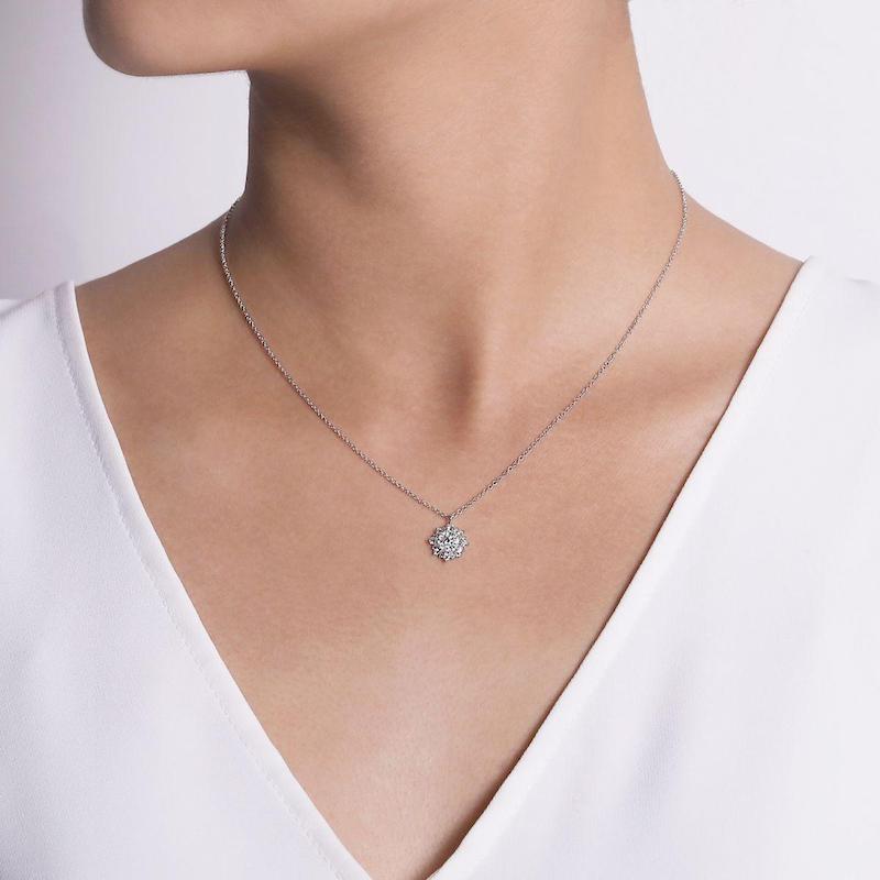 Gabriel & Co. 14k White Gold Lusso Diamond Necklace