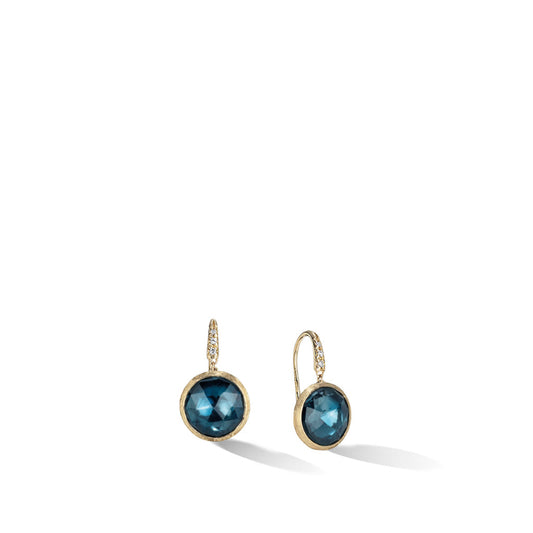 Marco Bicego Jaipur Color Collection 18K Yellow Gold and Diamond Small Drop Earrings