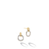 Marco Bicego Jaipur Link Collection 18K Yellow & White Gold Flat-Link Diamond Studs