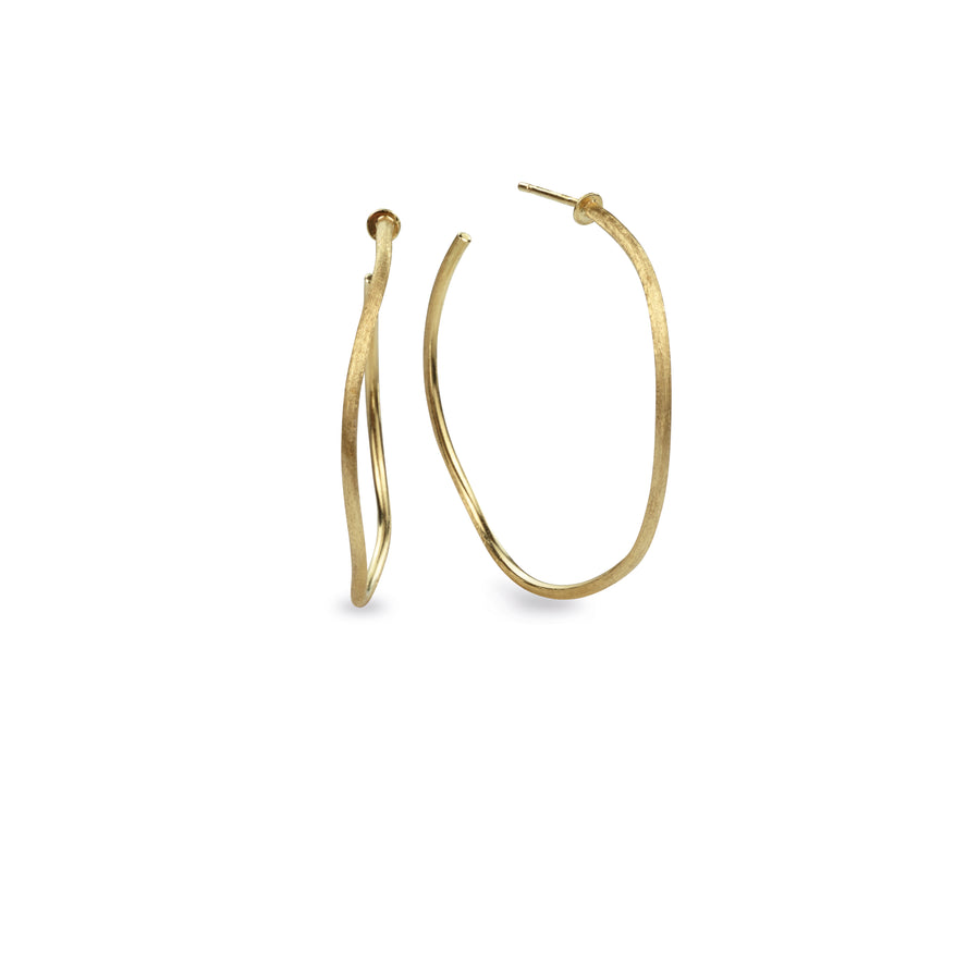Marco Bicego Jaipur Collection 18K Yellow Gold Medium Narrow Hoop Earrings