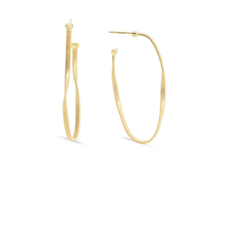 Marco Bicego Marrakech Collection 18K Yellow Gold Large Oval Hoop Earrings