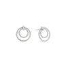 Marco Bicego Bi49 Collection 18K White Gold and Diamond Small Double Circle Stud Earrings