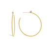 Marco Bicego Bi49 Collection 18K Yellow Gold and Diamond Hoop Earrings