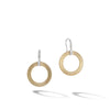 Marco Bicego Masai Collection 18K Yellow Gold and Diamond Circle Drop Earrings