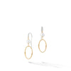 Marco Bicego Marrakech Onde Collection 18K Yellow Gold and Pearl Drop Diamond Hook Earring