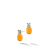 Marco Bicego Marrakech Onde Collection 18K Yellow Gold and Citrine Quartz Drop Earrings with Diamond Flowers