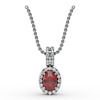 Fana Sophisticated Ruby and Diamond Pendant