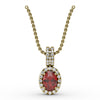 Fana Sophisticated Ruby and Diamond Pendant