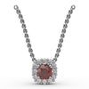 Fana Classic Round Ruby and Diamond Pendant