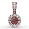 Fana Halo Ruby and Diamond Pendant