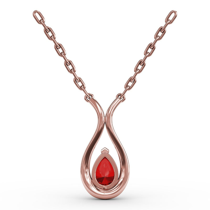 Fana Feel The Love Ruby and Diamond Pendant