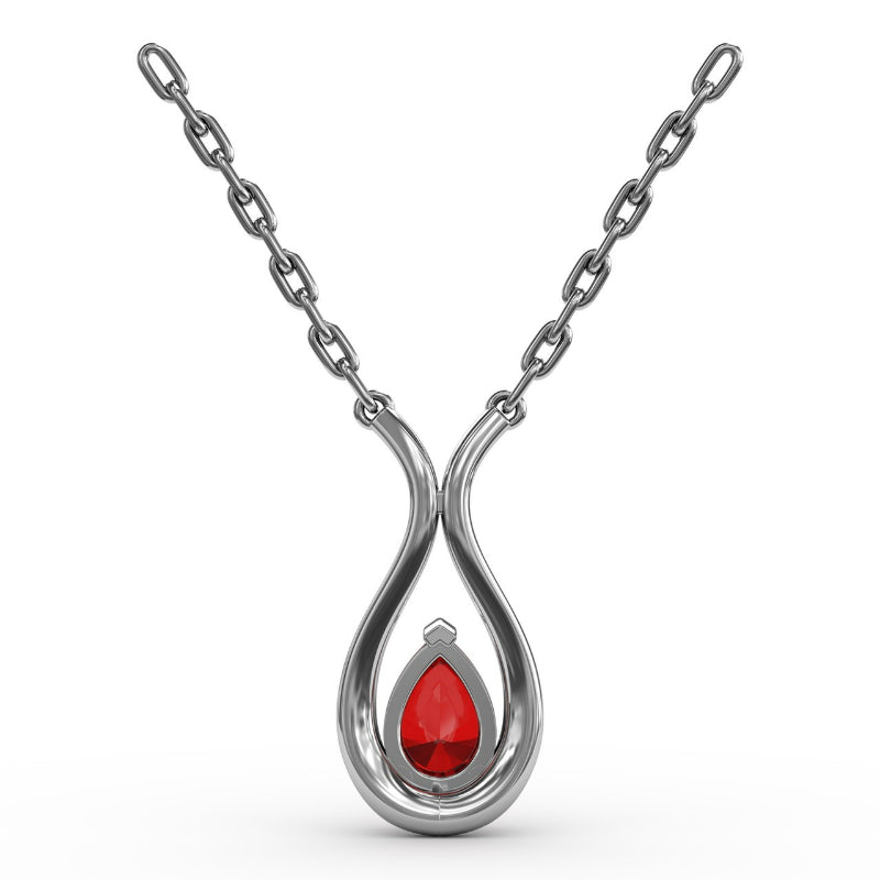 Fana Feel The Love Ruby and Diamond Pendant