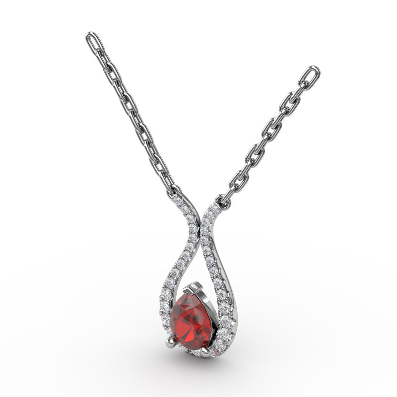 Fana Feel The Love Ruby and Diamond Pendant