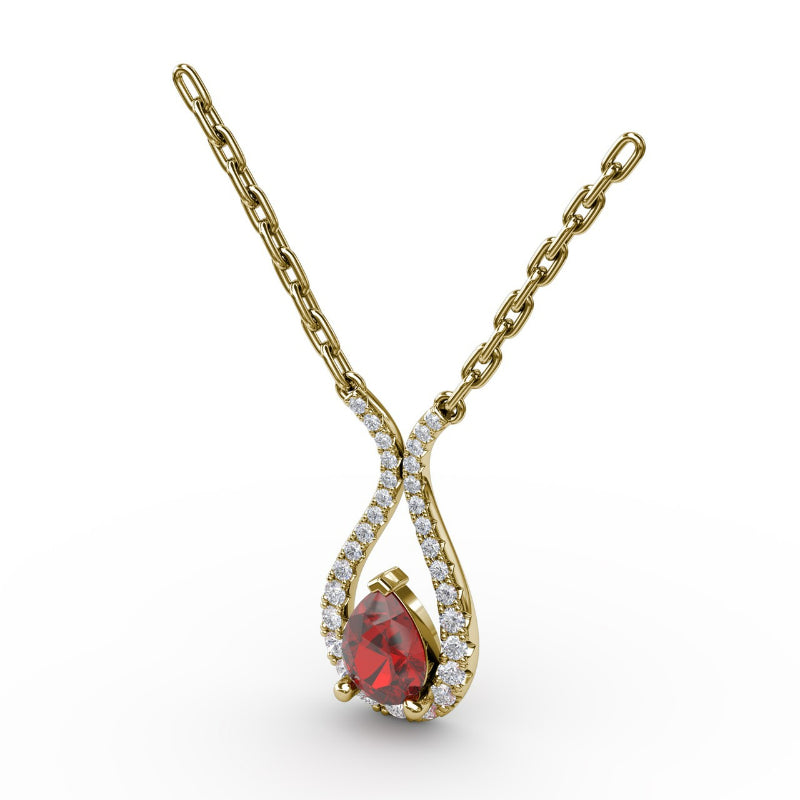 Fana Feel The Love Ruby and Diamond Pendant