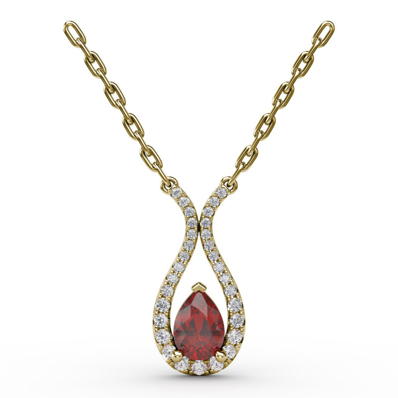 Fana Feel The Love Ruby and Diamond Pendant