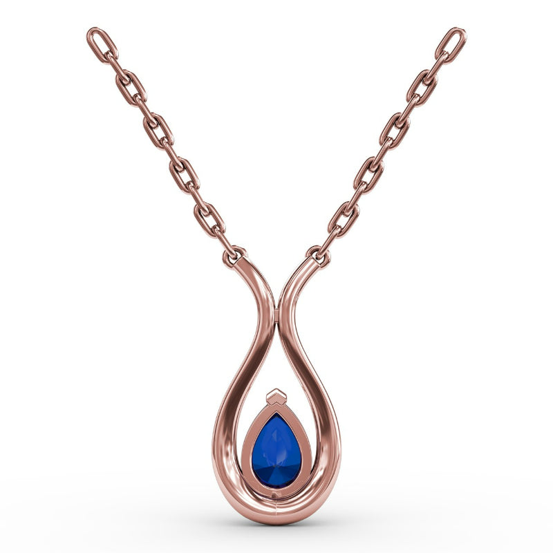 Fana Feel The Love Sapphire and Diamond Pendant