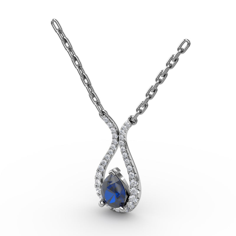 Fana Feel The Love Sapphire and Diamond Pendant