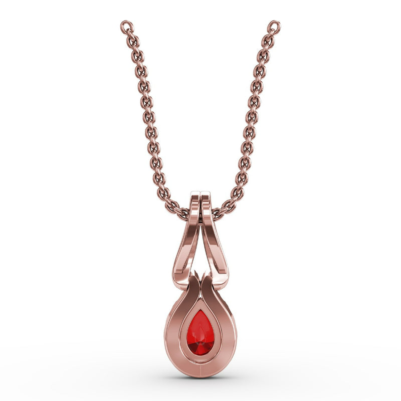 Fana Make A Statement Ruby and Diamond Pendant