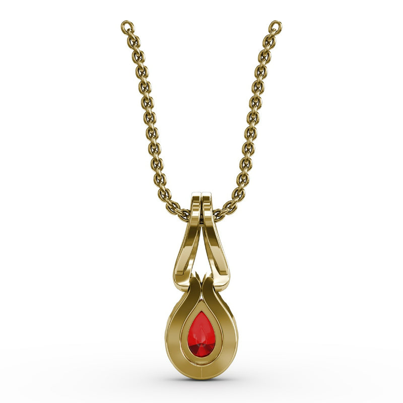 Fana Make A Statement Ruby and Diamond Pendant