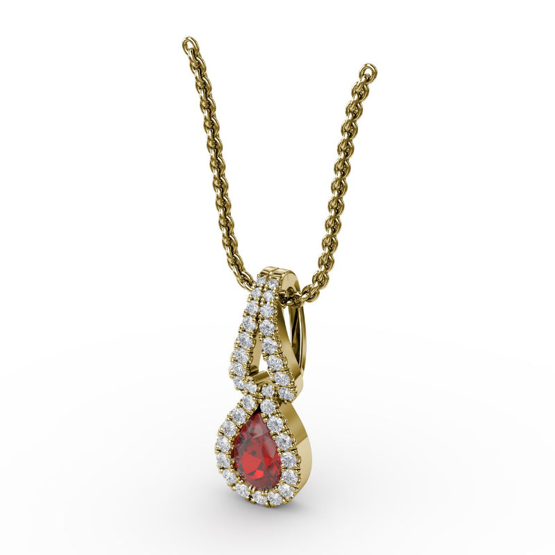 Fana Make A Statement Ruby and Diamond Pendant