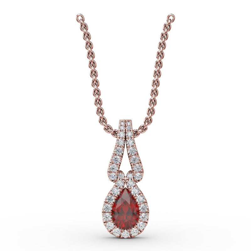 Fana Make A Statement Ruby and Diamond Pendant