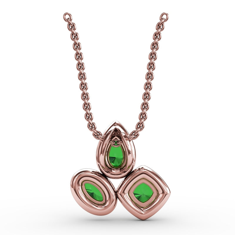 Fana Never Dull Your Shine Emerald and Diamond Pendant